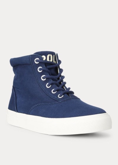 Zapatillas Polo Ralph Lauren Mujer Azul Marino - Bryn High-Top - DAXZM0926